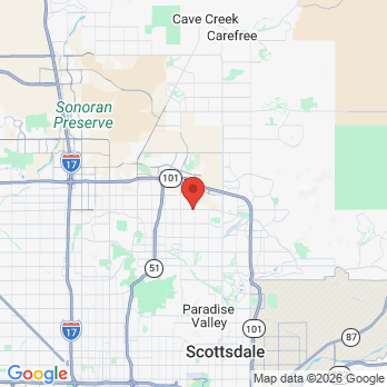 Map to Dr. Brian Fow, DDS office in Scottsdale, AZ