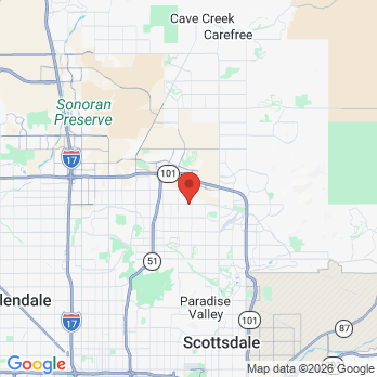 Map to Scottsdale Dental Studio office in Scottsdale, AZ