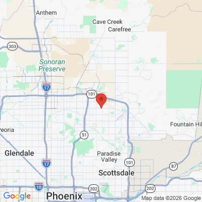 Map to Brilliant Smiles Dentistry office in Scottsdale, AZ