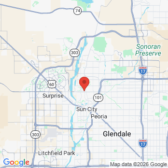 Map to Gasser Dental office in Sun City, AZ