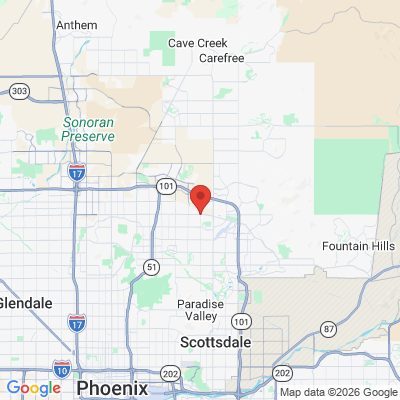Map to Scottsdale Family Dentistry and Orthodontics office in Scottsdale, AZ