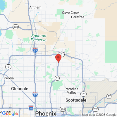 Map to Bell Family Dentistry office in Phoenix, AZ
