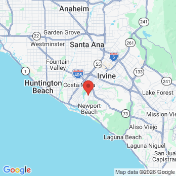 Map to Eden Smile Design office in Newport Beach, CA
