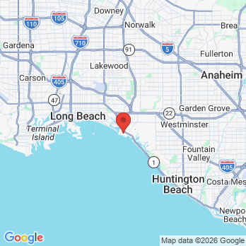 Map to Drs. Oaxaca, Ong and Jensen office in Seal Beach, CA