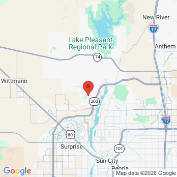 Map to Vistancia Dental Care office in Peoria, AZ