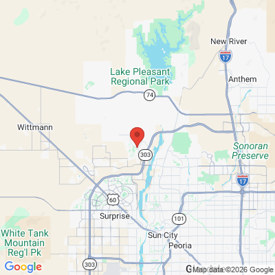 Map to Vistancia Dental Care office in Peoria, AZ