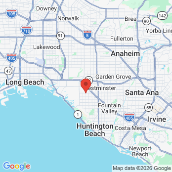 Map to Ocean Dental Center office in Huntington Beach, CA