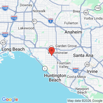 Map to Legacy Dental Care office in Huntington Beach, CA