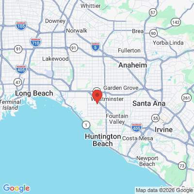 Map to TLC Family Dentistry  office in Huntington Beach, CA
