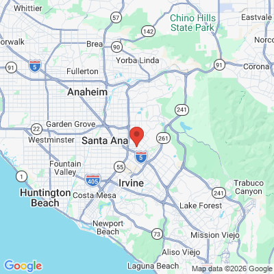 Map to Rony Huang DDS office in Tustin, CA