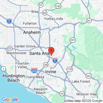 Map to Victor Paul C Valdez, Jr, DMD  office in Tustin, CA