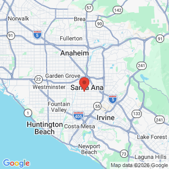 Map to Casa Dental of Santa Ana office in Santa Ana, CA