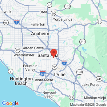 Map to Andrea Fortes DDS office in Tustin, CA