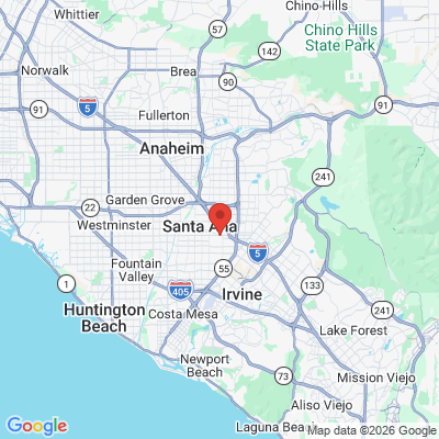 Map to Andrea Fortes DDS office in Tustin, CA