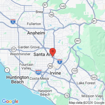 Map to Unique Care Endo office in Santa Ana, CA