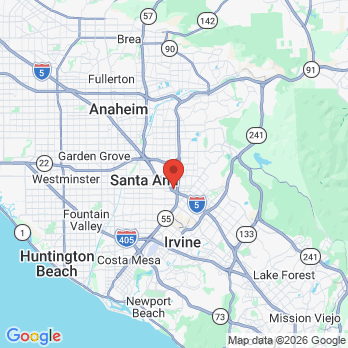 Map to Barba Dental Corporation office in Santa Ana, CA