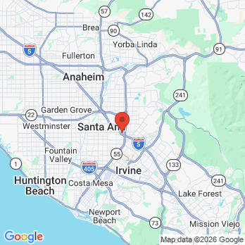Map to Barba Dental office in Santa Ana, CA