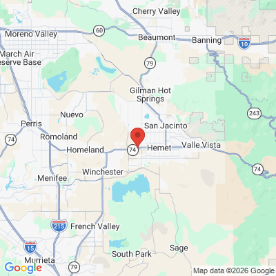 Map to  office in Hemet, CA
