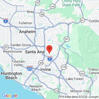 Map to e-orthodontics office in Tustin, CA