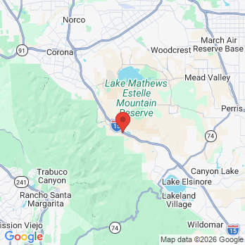 Map to Sycamore Creek Dental office in Corona, CA