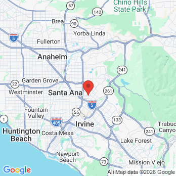 Map to Kiss Dental office in Tustin, CA