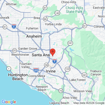 Map to AA Family Dental Group office in Tustin, CA