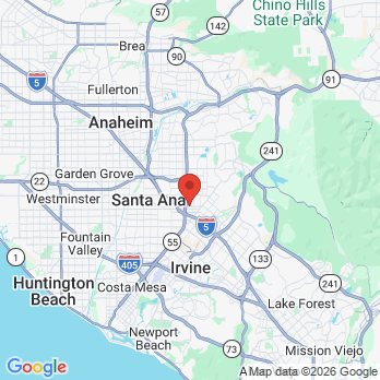 Map to Shirley Santos, DDS, Inc. General & Family Dentistry office in Tustin, CA