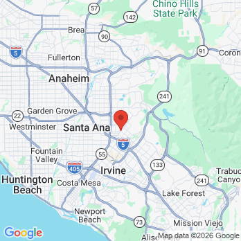 Map to california dental group office in Tustin, CA