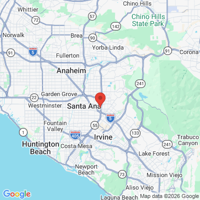 Map to LifeTime Smiles of OC office in Tustin, CA