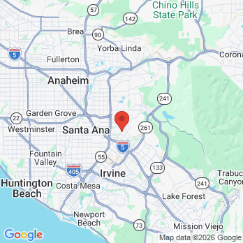 Map to John Lamp DDS office in Tustin, CA