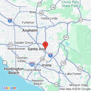Map to Aava Dental of Santa Ana  office in Santa Ana, CA