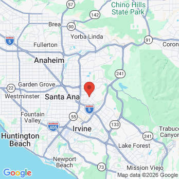 Map to Nour Dental office in Tustin, CA