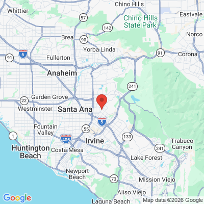 Map to Nour Dental office in Tustin, CA