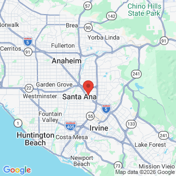 Map to (SA DENTAL)1125 E. 17th st suite N156 Santa Ana CA 92701 office in Santa Ana, CA