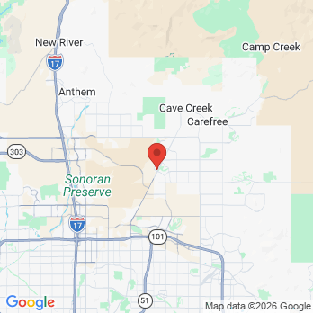 Map to Tatum Ranch Dental Care office in Cave Creek, AZ