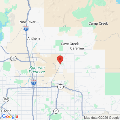 Map to Tatum Ranch Dental Care office in Cave Creek, AZ