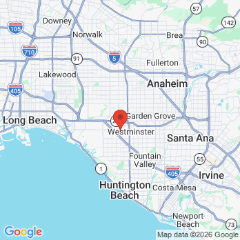 Map to ROBERT D NGUYEN, DDS, INC. office in Westminster, CA