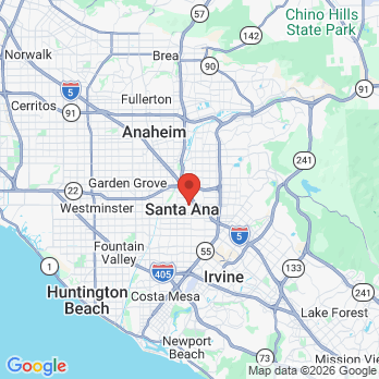 Map to Affordable Dentist Santa Ana office in Santa Ana, CA