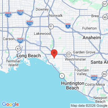 Map to Beach Plaza Dental office in Seal Beach, CA