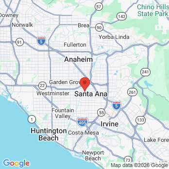 Map to Smile Designer office in Santa Ana, CA