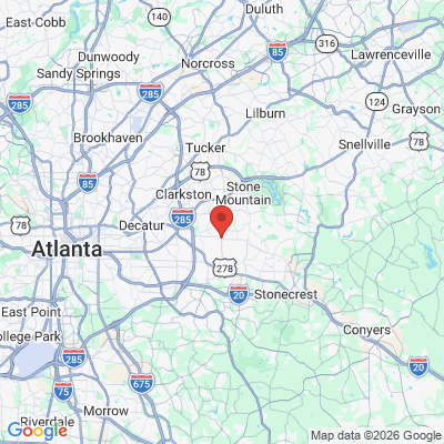 Map to  office in Stone Mountain, GA