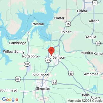 Map to Denison Dentistry and Braces office in Denison, TX