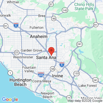 Map to LDJ Family Dentistry office in Santa Ana, CA