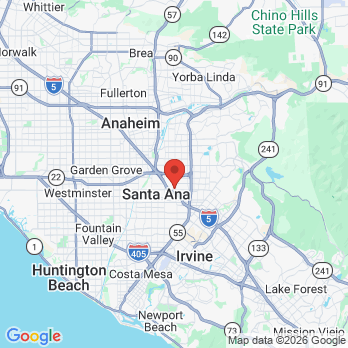 Map to Pure Dentist office in Santa Ana, CA