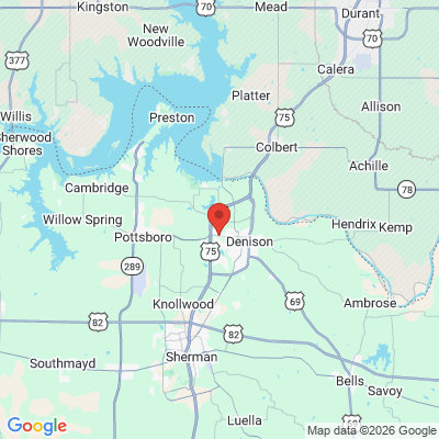Map to  office in Denison, TX