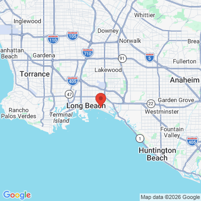 Map to Russell J Christoph DDS office in Long Beach, CA
