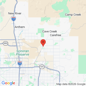 Map to brosh dentistry office in Cave Creek, AZ