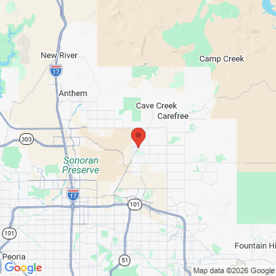 Map to brosh dentistry office in Cave Creek, AZ