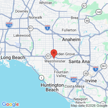 Map to Sunrise Smiles office in Westminster, CA