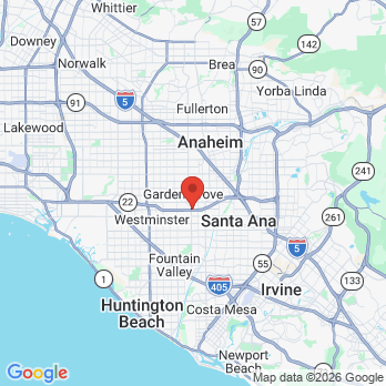 Map to maranatha dental practice  office in Garden Grove, CA